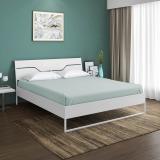 Nilkamal SLEEP Grande Engineered Wood Queen Bed (Finish Color - Ivory & White, Delivery Condition - Knock Down)