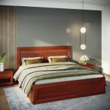 Godrej Interio CrissCross Metal Queen Box Bed (Finish Color - Dark Brown, Delivery Condition - Knock Down)