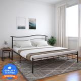 Flipkart Perfect Homes TAMAYO Metal King Bed (Finish Color - BLACK, Delivery Condition - Knock Down)