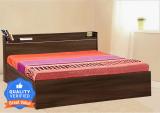 Delite Kom Cherry Engineered Wood Queen Box Bed (Finish Color - Acacia Dark, Delivery Condition - Knock Down)