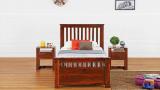 Vintej Home Home Style Solid wood Contemporary style Single Size Bed With Out Storage In Honey Finish By Vintage Home Solid Wood Single Bed (Finish Color - Brown, Delivery Condition - DIY(Do-It-Yourself))