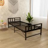 homdec Alpha Space Saving Folding Metal Single Bed (Finish Color - Black, Delivery Condition - Pre-assembled)