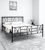 Anishwar Sark Wrought Iron Metal King Bed (Finish Color - Black, Delivery Condition - DIY(Do-It-Yourself))