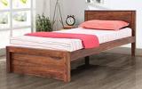 Wudniture Sheesham Wood Single Size Bed For Bedroom | Solid Wood Single NA Bed (Finish Color - Brown, Delivery Condition - DIY(Do-It-Yourself))