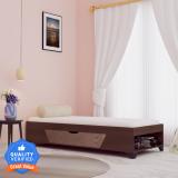 Trevi Kaze Engineered Wood Single Box Bed (Finish Color - Walnut, Delivery Condition - Knock Down)