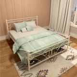 homdec Auriga Metal Queen Bed (Finish Color - Beige, Delivery Condition - DIY(Do-It-Yourself))