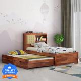 Flipkart Perfect Homes Solid Wood Single Drawer Bed (Finish Color - Honey Finish, Delivery Condition - DIY(Do-It-Yourself))