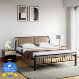 Godrej Interio Morpheus Metal King Bed (Finish Color - Shell Wine Red, Delivery Condition - Knock Down)