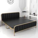 HoneyTouch Metal Queen Bed (Finish Color - Black (Ortho Mattress),  (Mattress Included), Delivery Condition - Pre-assembled)