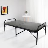 Furniyam Folding Bed Single 2.5 x 6 ft Metal Single Bed (Finish Color - Black,  (Mattress Included), Delivery Condition - Pre-assembled)