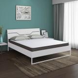 Nilkamal SLEEP Grande Wood and Metal Hybrid Bed With Lite Dual Comfort Mattress Engineered Wood King Bed (Finish Color - White,  (Mattress Included), Delivery Condition - Knock Down)