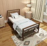 homdec Lyra Metal Single Bed (Finish Color - Brown, Delivery Condition - Optional Installation Available)