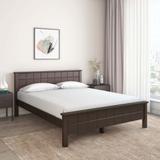 @Home by nilkamal Cipher Solid Wood Queen Bed (Finish Color - Espresso, Delivery Condition - Knock Down)