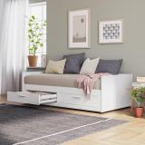 Wakefit Norma Engineered Wood Single Drawer Bed (Finish Color - Frosty White, Delivery Condition - Knock Down)