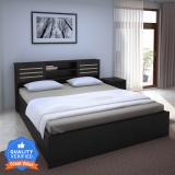 Flipkart Perfect Homes Waltz Engineered Wood King Box Bed (Finish Color - American Espresso, Delivery Condition - Knock Down)