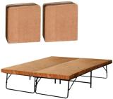 Spacecrafts Metal Double Bed (Finish Color - Brown,  (Mattress Included), Delivery Condition - Pre-assembled)