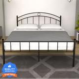 Flipkart Perfect Homes Studio SRK1 Metal Queen Bed (Finish Color - SATIN BLACK, Delivery Condition - Knock Down)
