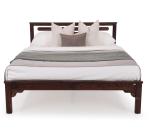 Durian EVERLY Solid Wood Queen Bed (Finish Color - Walnut Brown, Delivery Condition - Knock Down)