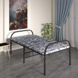 FURNIMAX Metal Single Bed (Finish Color - MULTICOLOR,  (Mattress Included), Delivery Condition - Pre-assembled)