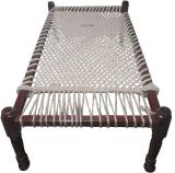 YahiTohChahiye Eppotum charpayi daybed jute rope weaving 6x3 ft sheesham legs Solid Wood Single Bed (Finish Color - Natural Jute (Beige), Delivery Condition - Knock Down)