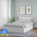 @Home by nilkamal Marbito Engineered Wood King Box Bed (Finish Color - White, Delivery Condition - Knock Down)