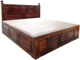 shree natural SOLID SHEESHAM WOOD DOUBLE BED WITH BOX STORAGE FOR BEDROOM AND OFFICE FURNITURE Solid Wood Double Box Bed (Finish Color - GLOSSY WALNET FINISH, Delivery Condition - DIY(Do-It-Yourself))