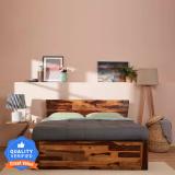 Flipkart Perfect Homes Rosewood (Sheesham) Solid Wood Queen Box Bed (Finish Color - Natural, Delivery Condition - Knock Down)