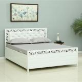 SoftSoul FURNITURE Metal Single Hydraulic Bed (Finish Color - White, Delivery Condition - DIY(Do-It-Yourself))