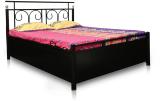 Zkazaa Furniture Lercen ( 6x6 ) Storage bed with Mattress Metal King Box, Hydraulic Bed (Finish Color - Matte,  (Mattress Included), Delivery Condition - DIY(Do-It-Yourself))