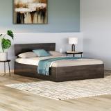 Wakefit Swirl Solid Wood Queen Box Bed (Finish Color - Smoked Brown, Delivery Condition - Knock Down)