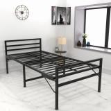 HoneyTouch Metal Single Bed (Finish Color - Black, Delivery Condition - Pre-assembled)