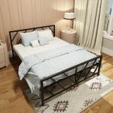 Anishwar Columba Wrought Iron Metal King Bed (Finish Color - Black, Delivery Condition - DIY(Do-It-Yourself))