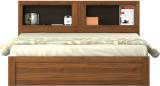 SPACEWOOD Engineered Wood Queen Box Bed (Finish Color - NATURAL TEAK, Delivery Condition - Knock Down)