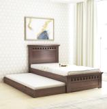 Ganpati Arts Sheesham Single Trundle Bed/Palang/Cot for Home/Bedroom/Hotel Solid Wood Single Bed (Finish Color - Walnut, Delivery Condition - DIY(Do-It-Yourself))