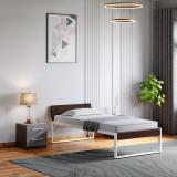 Godrej Interio EQ Metal Single Bed (Finish Color - Brown & White, Delivery Condition - Knock Down)