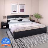 Godrej Interio Arcadia V2 Engineered Wood King Hydraulic Bed (Finish Color - Colarain, Delivery Condition - Knock Down)