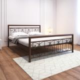 homdec Lyra Metal Queen Bed (Finish Color - Brown, Delivery Condition - DIY(Do-It-Yourself))