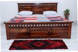 VINAYAK ART PALACE Solid Wood King Bed (Finish Color - BROWN, Delivery Condition - DIY(Do-It-Yourself))