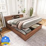 Wakefit Orion Engineered Wood King Hydraulic Bed (Finish Color - Columbian Walnut, Hydraulic Storage, Delivery Condition - Knock Down)