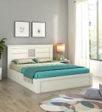 SPACEWOOD Artisan Engineered Wood Queen Hydraulic Bed (Finish Color - SHEESHAM, Delivery Condition - Knock Down)