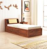 Ganpati Arts Sheesham wood Single Palang/Bed For Kids Room/Guest Room Solid Wood Single Box Bed (Finish Color - Naural-BOX, Delivery Condition - DIY(Do-It-Yourself))