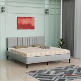 Anishwar Angela Upholstered Metal King Bed (Finish Color - Grey Fabric, Delivery Condition - DIY(Do-It-Yourself))