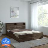 Hometown Alyssa Engineered Wood King Box Bed (Finish Color - Columbia Walnut, Delivery Condition - Knock Down)