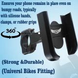 Flipkart SmartBuy Universal Bike Mount Phone Holder Metal Body 360 Degree Rotating Handlebar Bike Mobile Holder (Black)