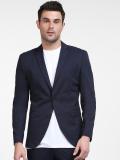 SELECTED HOMME Solid Single Breasted Casual Men Blazer (Dark Blue)