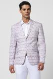 VAN HEUSEN Printed Single Breasted Formal Men Blazer (White)