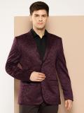 INVICTUS Solid Double Breasted Party Men Blazer (Brown)