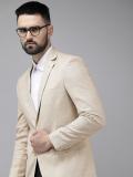 PARK AVENUE Checkered Single Breasted Formal Men Blazer (Beige)