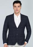 PARK AVENUE Checkered Single Breasted Formal Men Blazer (Dark Blue)