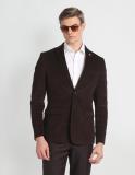 ARROW Solid Single Breasted Formal Men Blazer (Brown)